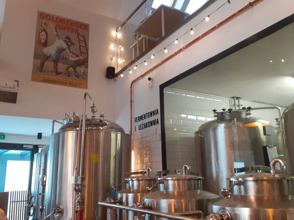 Blick auf die Braukessel der Brauerei im alten Kupferberg (Miedzianka).